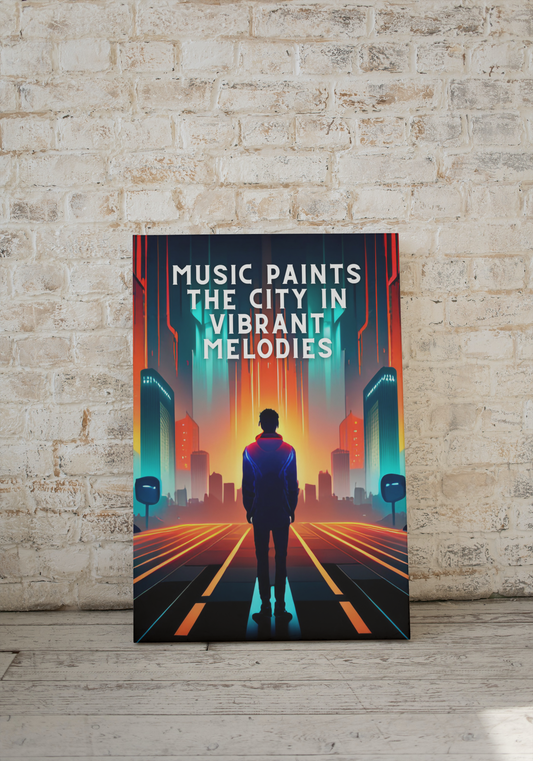 Poster - MUSIC PAINTS THE CITY IN VIBRANT MELODIES - Printable file