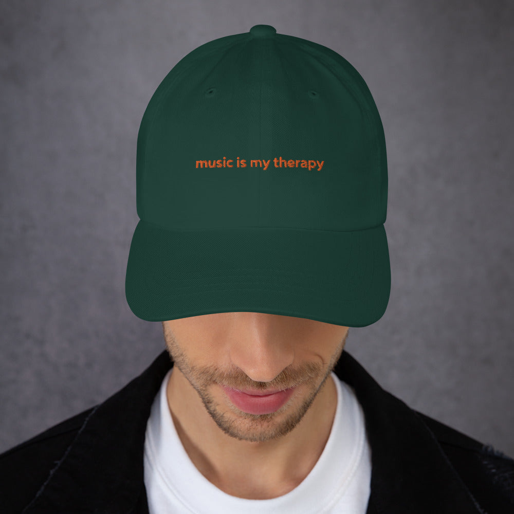 Dad hat - Music is my Therapy (Embroidery)