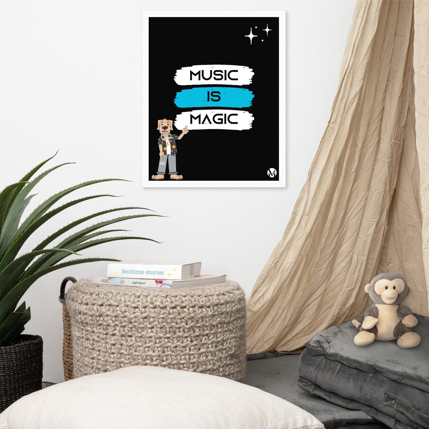 Framed poster - Music is Magic (Black)