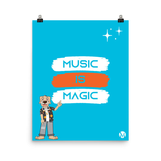 Poster - Music is Magic (Blue)