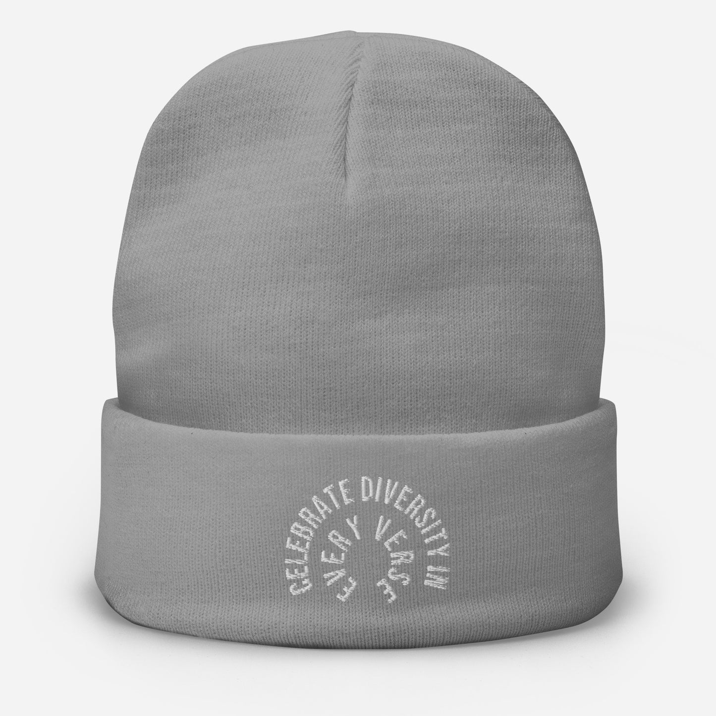 Embroidered Beanie - CELEBRATE DIVERSITY IN EVERY VERSE