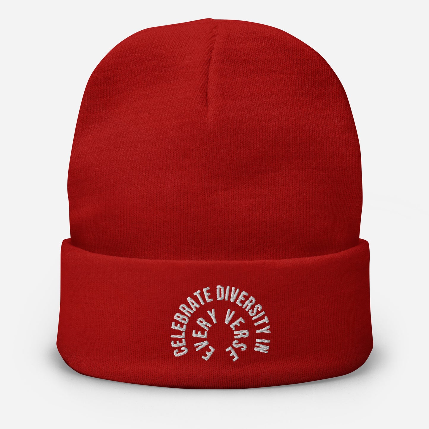 Embroidered Beanie - CELEBRATE DIVERSITY IN EVERY VERSE