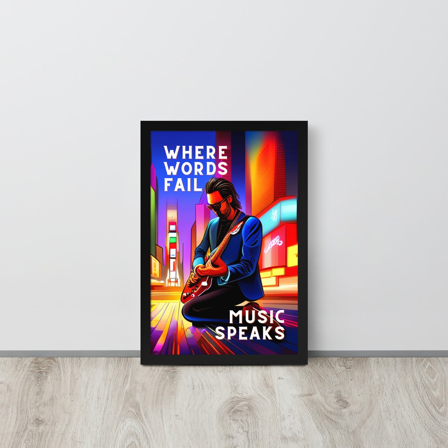 Framed poster - WHERE WORDS FAIL MUSIC SPEAKS