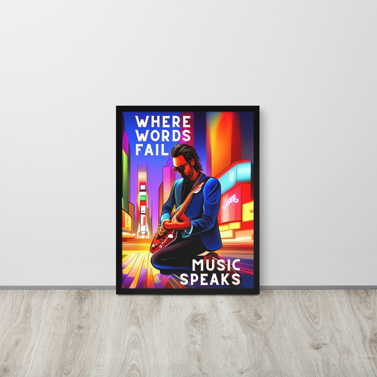 Framed poster - WHERE WORDS FAIL MUSIC SPEAKS