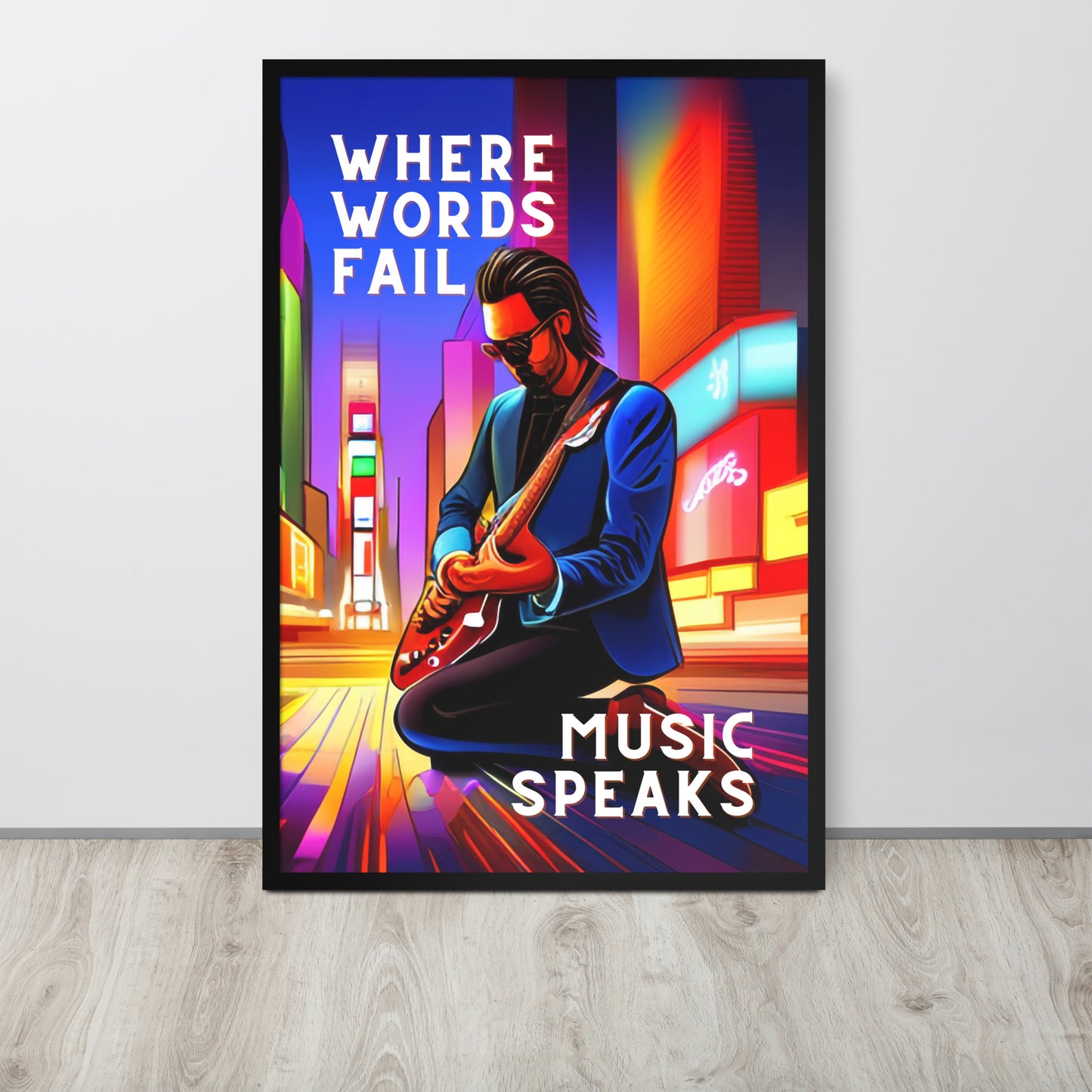 Framed poster - WHERE WORDS FAIL MUSIC SPEAKS