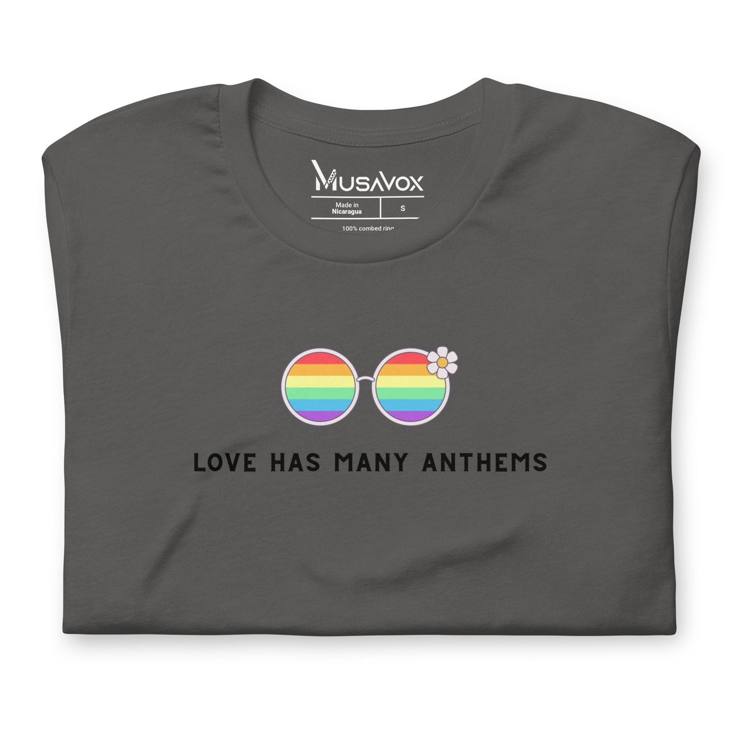 LOVE HAS MANY ANTHEMS SUNGLASSES- t-shirt